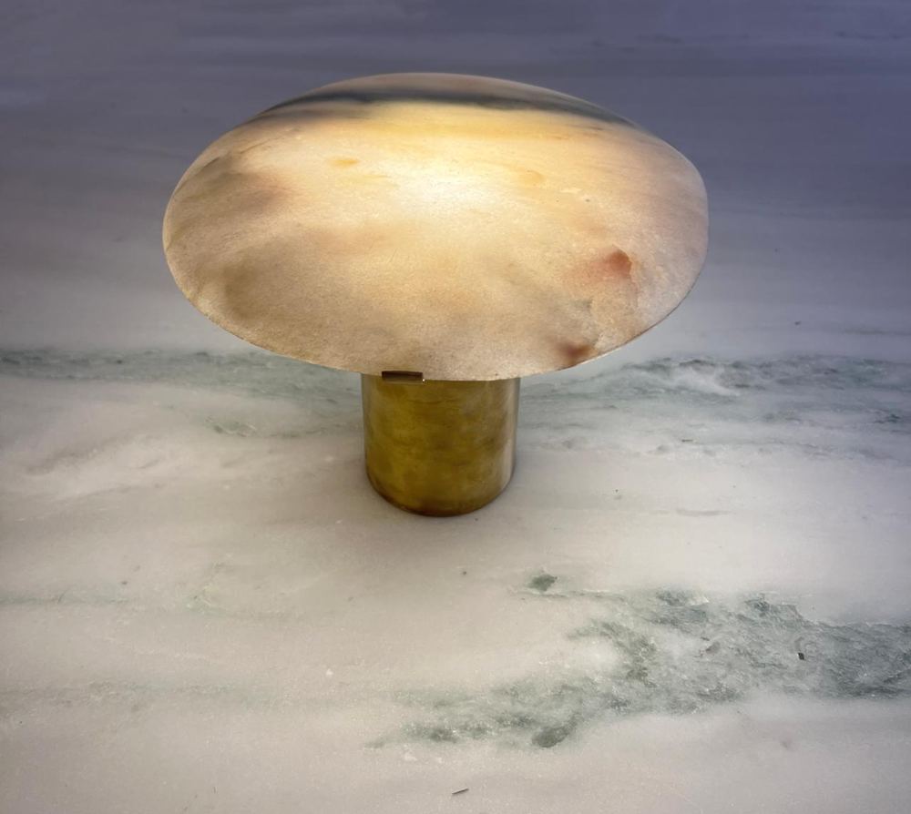 Green Pepe marble table lamp by on•entropy